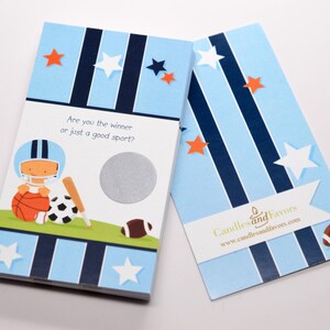 Sports Baby Hispanic - Jeu de grattage pour baby shower, lot de 20 cartes