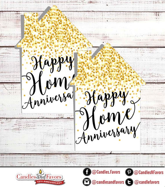 Happy Home Anniversary Invitation Real Estate Home Cards