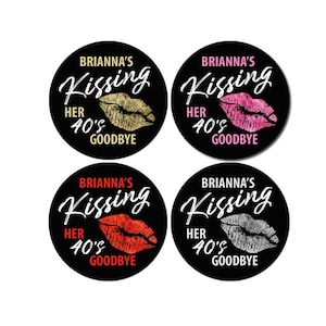 Années 20, 30, 40 ans, Autocollants cadeaux pour fête d'anniversaire, Étiquettes joyeux anniversaire, Étiquettes cadeaux personnalisées, Stickers ronds