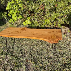 handmade live edge coffee table- locally sourced lumber