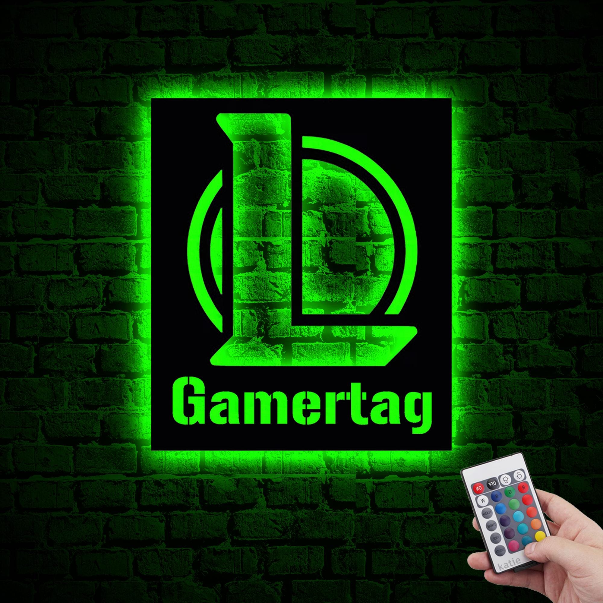 Insegna Al Neon Personalizzabile Con Nome Giocatore - Led Da Parete Con 7 Colori Cambianti - Decorazione Murale Per Sala Giochi, Camera Ragazzi, Regalo Natale - 6