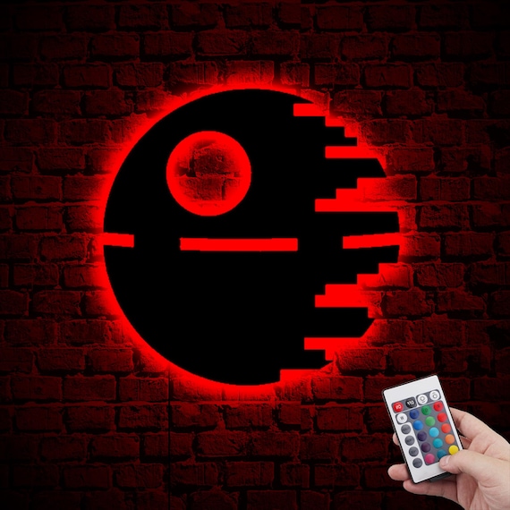 Death Star Star Wars Neon Led Wall Sign,game Room Wall Art,gamer