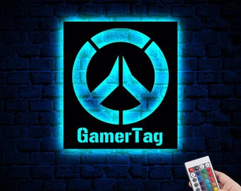 Overwatch Custom neon Led Wall Sign,Overwatch Game Room Wall Art,gift for kids,Boyfriend xmas Gift, Gamer Led Sign Poster,Christmas Gift