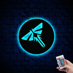 The Last of Usf ireflies Led Wall Sign,Escape the Clickers Game Room Wall Art,Gamer Boyfriend xmas Gift,Gamer Led Sign Poster,Gamer Decal