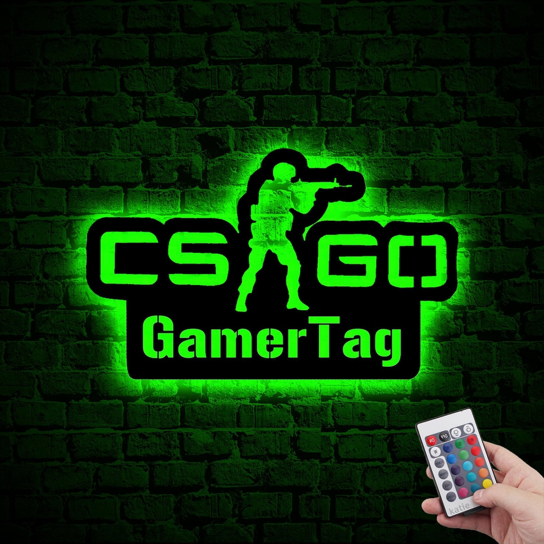 Cs Go Personalized Neon Led Sign,counter Strike Game Room Wall Art ...