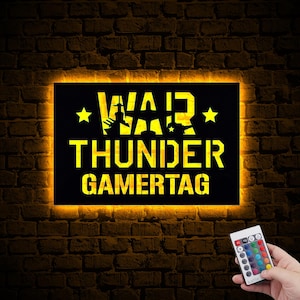 War Thunder Personalized neon Led Wall Sign,Game Room Wall Art,Boyfriend xmas Gift,Custom Gamer Led Sign Poster,gamer Decal,Video Game Merch