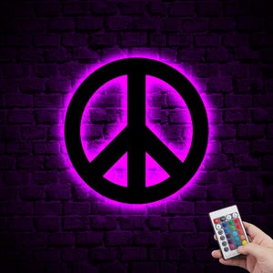 Peace Symbol neon led Wall Art,Zen Brush Design,Peace Love,Peace Symbol neon sign,Peace Symbol wall decor,Peace led sign,christmas gift idea