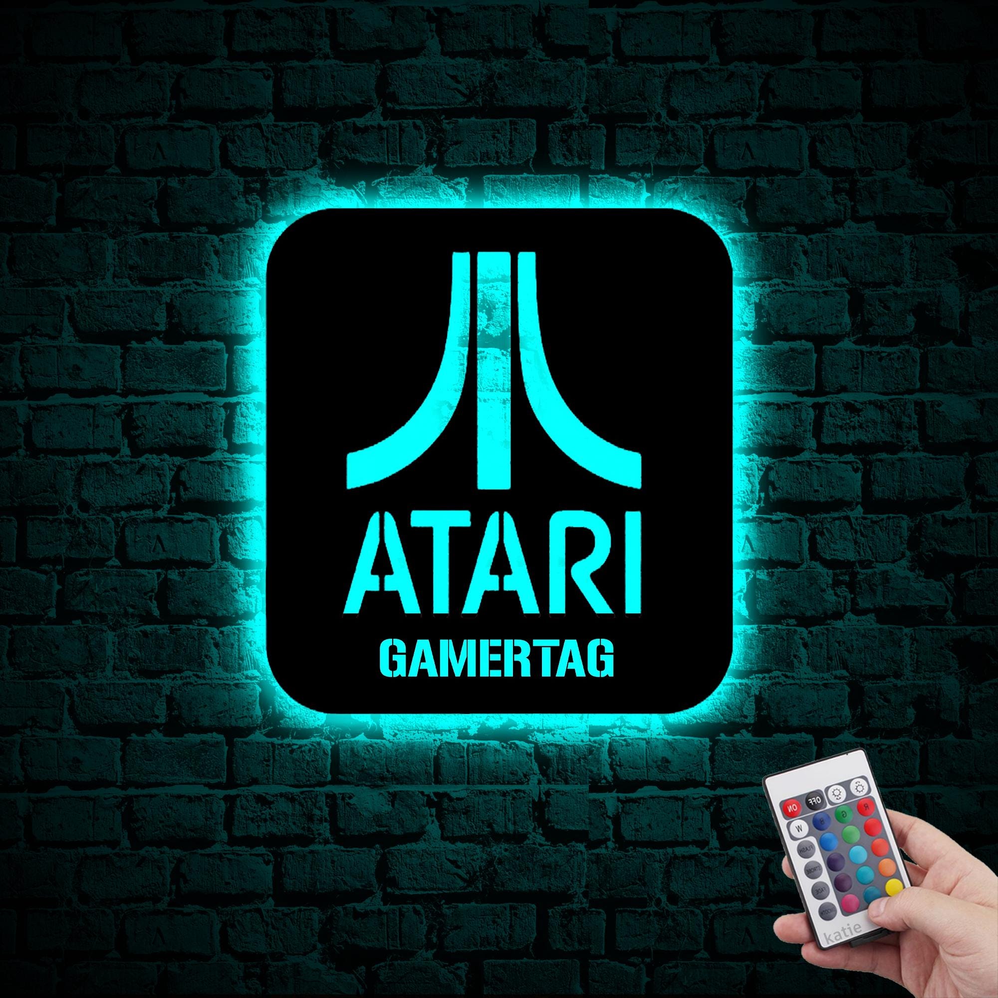 Atari Retro Personalized Neon Led Wall Sign,game Room Wall Art,gamer ...