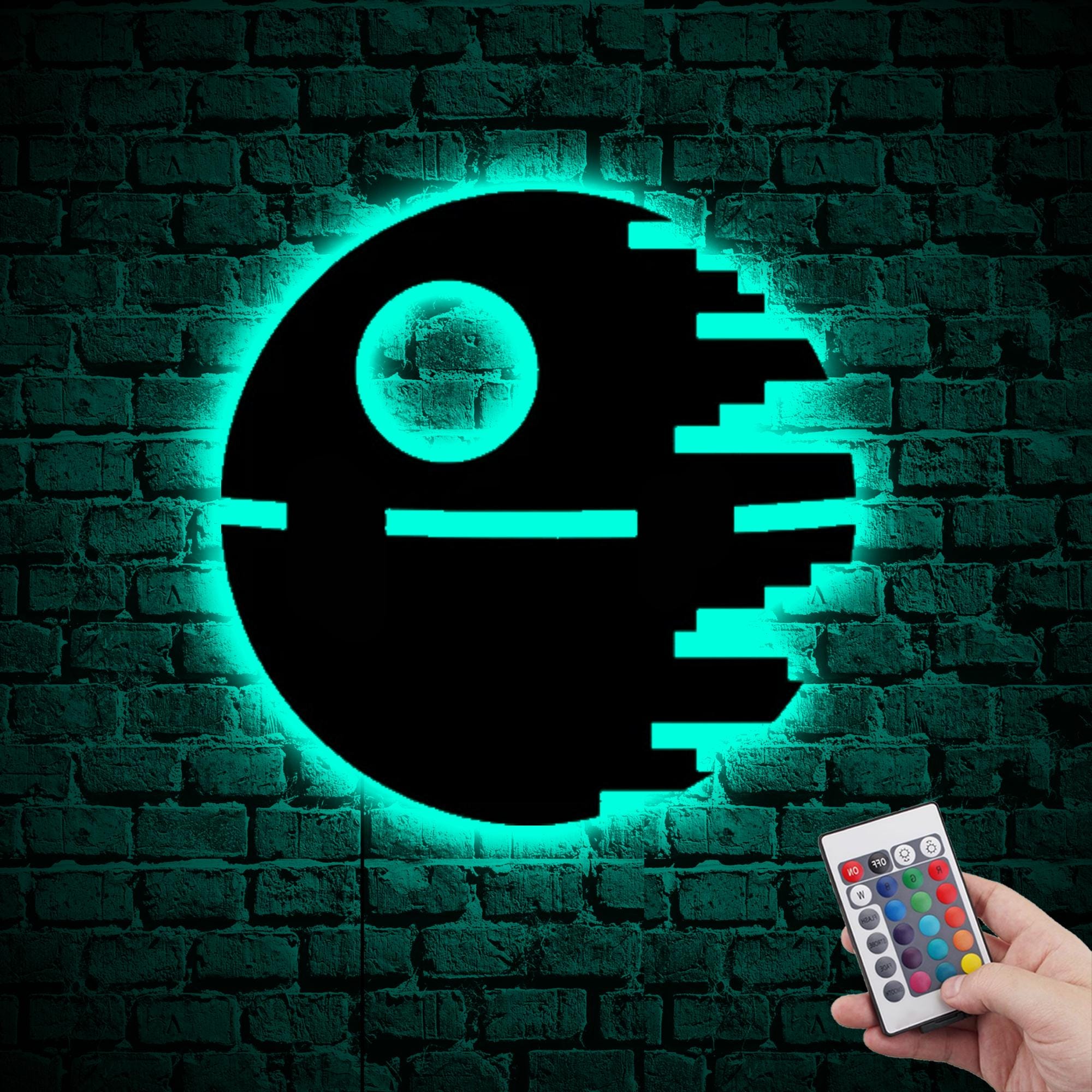 Death Star Star Wars Neon Led Wall Sign,game Room Wall Art,gamer