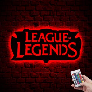 League Of Legends neon Led Wall Sign,LOL Game Room Wall Art,gift for kids,Boyfriend xmas Gift, Gamer Led Sign Poster Decal,Christmas Gift