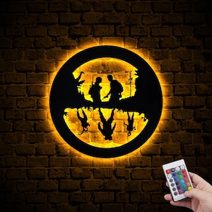 The Last of Us Game Custom Led Wall Sign,Escape the Clickers Game Room Wall Art,Gamer Boyfriend xmas Gift,Gamer Led Sign Poster,Gamer Decal