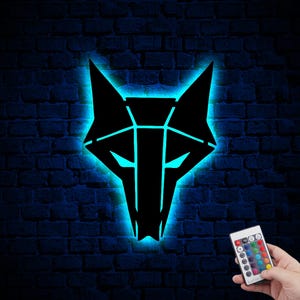 Letrero de pared de madera con neón LED con el logotipo de Red Rising Howler, regalo de Navidad de Howler Legion, decoración de pared iluminada para jugadores, letrero LED Red Rising, póster de jugadores
