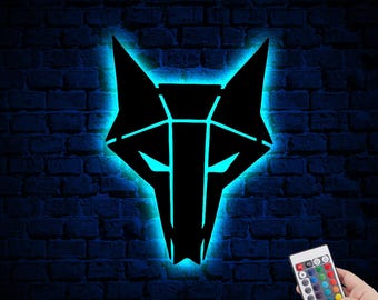 Red Rising Howler Logo led neon wood Wall sign,Howler Legion Christmas Gift,gamer Lighted Wall Decor,Red Rising Led sign,Gamer Poster