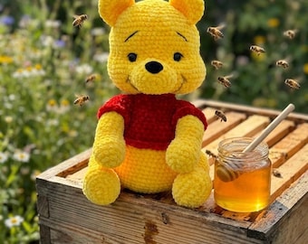 Gehaakte pluche beer, handgemaakte amigurumi-teddybeer, zachte knuffel cadeau