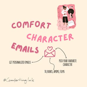 Correos electrónicos de personajes reconfortantes / Experiencia digital personalizada de amigos por correspondencia / Cartas de personajes de libros, televisión, películas, anime y videojuegos