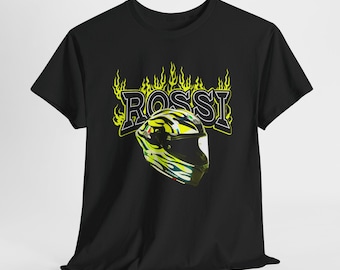 Valentino Rossi MotoGP Tee: Unisex Heavy Cotton Motorcycle Racing Shirt