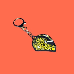 Lando Norris 2025 Helmet Keychain: Formula 1 McLaren Fan Gift