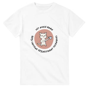 Grumpy Cat Coffee Shirt – Funny Vet Nurse T-Shirt – Sarcastic Cat Lover Gift – Tired Cat Meme Tee – Introvert Animal Humor Shirt