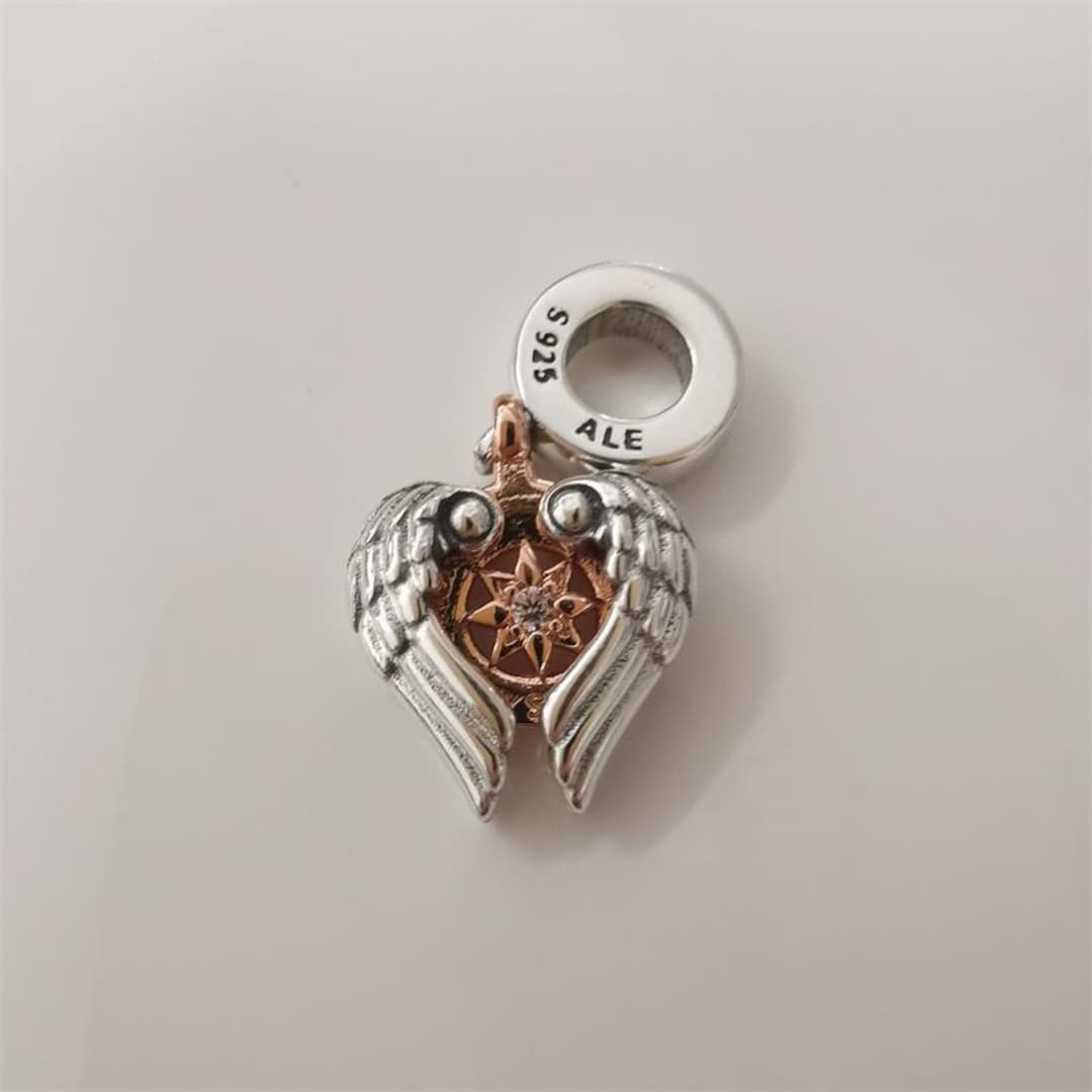 Pandora Sky Compass Angel Wings Rose Charm Pendant - Etsy