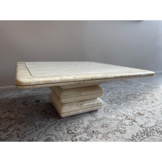 1980s Vintage Maitland Smith Tessellated Stone Coffee Table