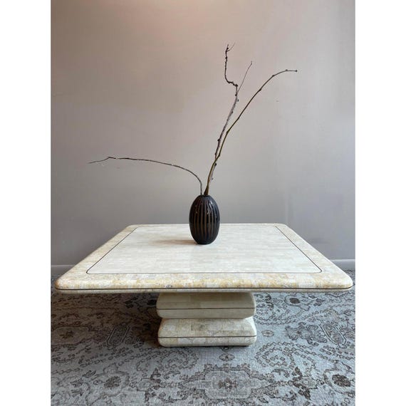 1980s Vintage Maitland Smith Tessellated Stone Coffee Table