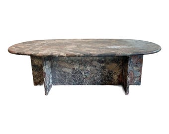1980s Vintage Rosa Marinace Granite Stone Custom Coffee Table
