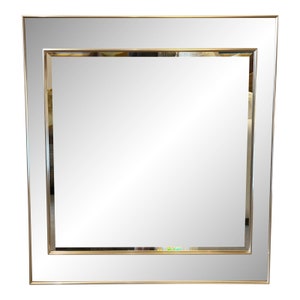 Vintage 1980s LaBarge Mirror With Rose Gold Detailing