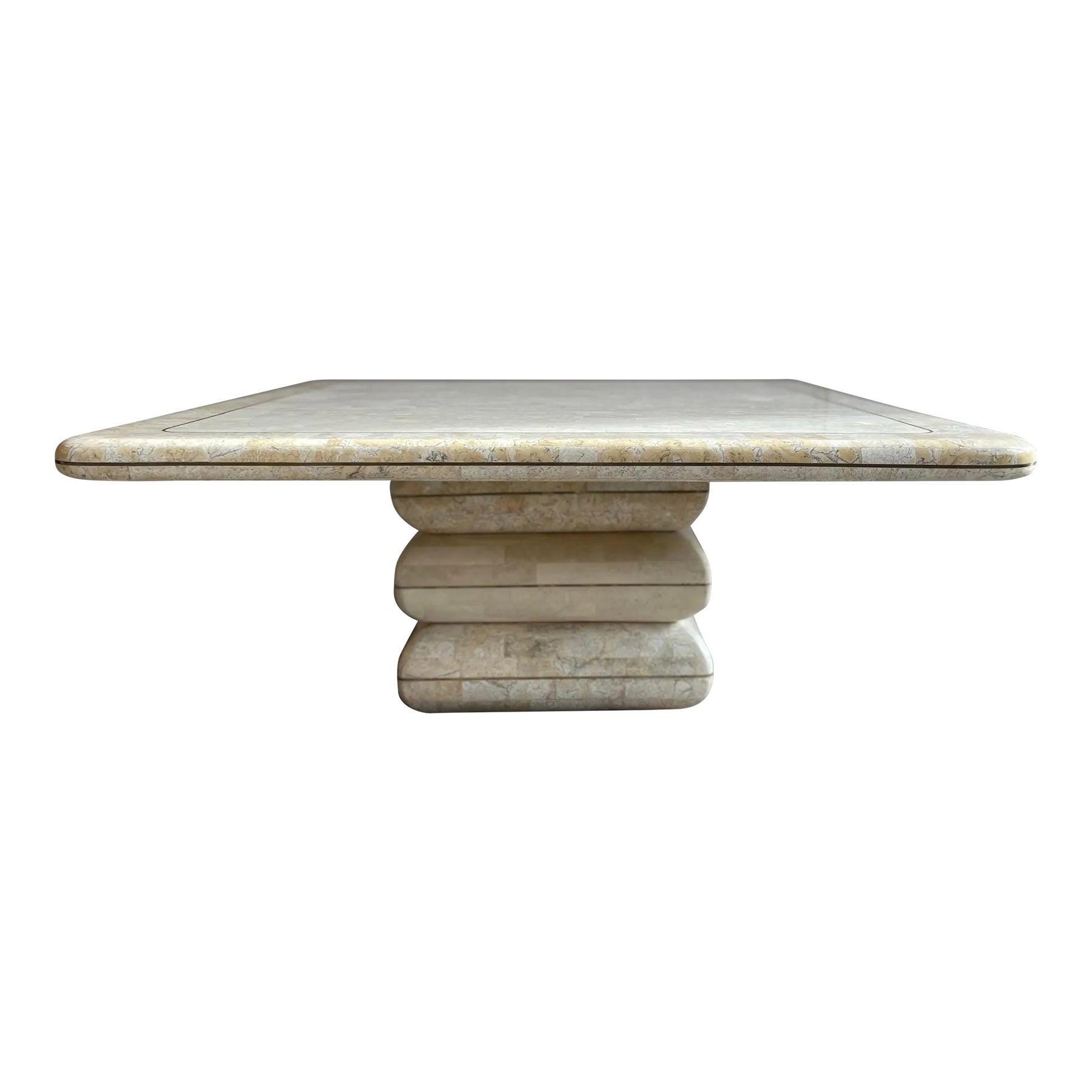 1980s Vintage Maitland Smith Tessellated Stone Coffee Table