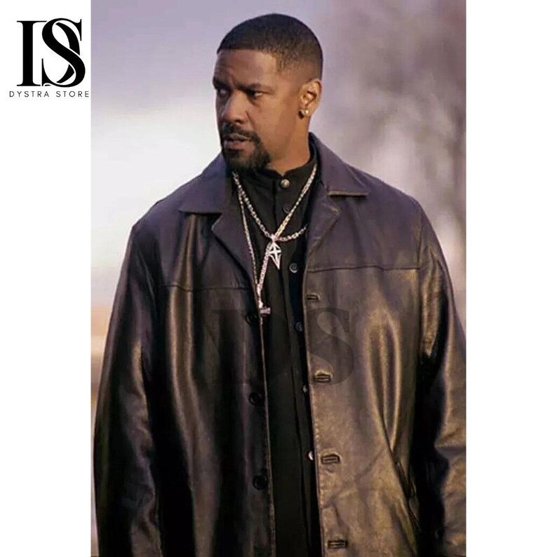 Denzel Rucker's Jacket R Men's Training Real Day Denzel Black Washington Jacket - Black Genuine ...