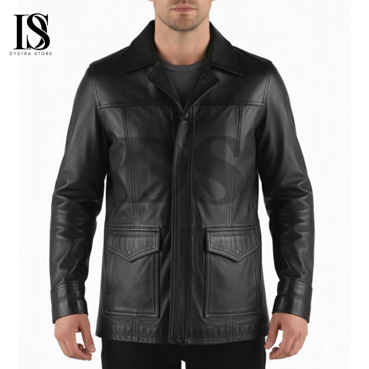 70s Real Hitman Leather Jacket - Hitman Brown Leather Jacket