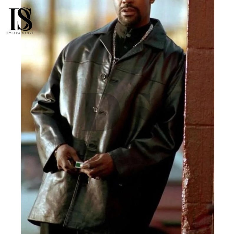 Denzel Rucker's Jacket R Men's Training Real Day Denzel Black Washington Jacket - Black Genuine ...