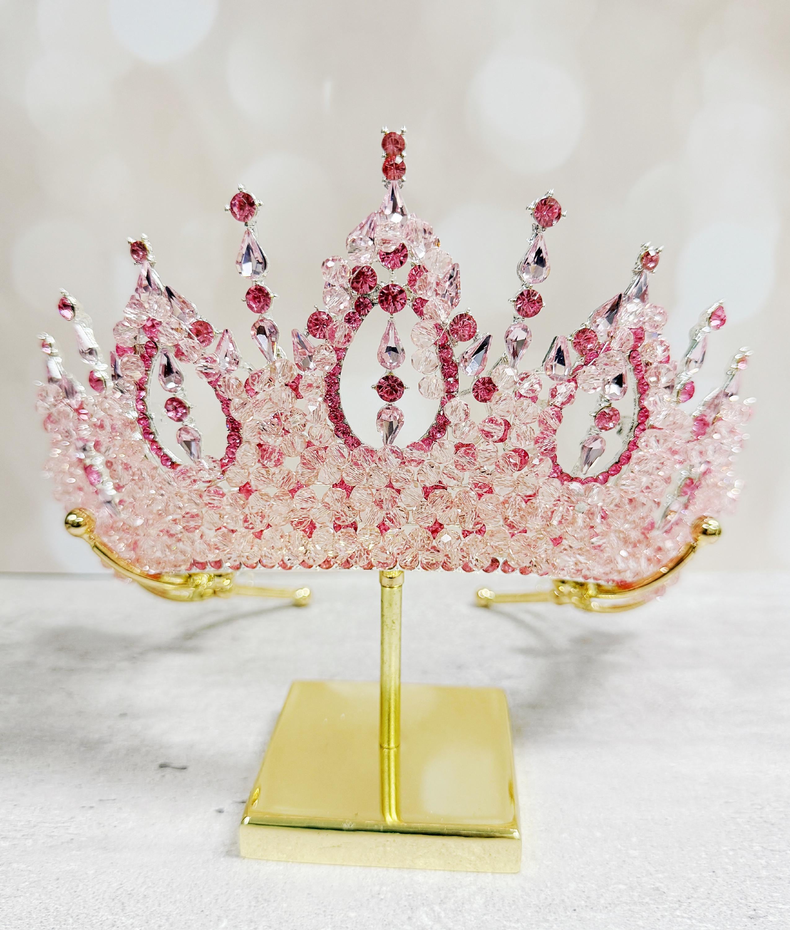10-Piece Alloy Rhinestone Tiara Set for Weddings Parties Events Silver Princess Crown Comb Set - 18 Pcs Tiara Headband for  main image 3