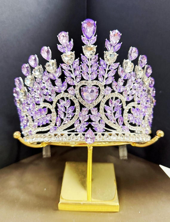 Elegant Silver Tiara with Multicolor Accents Saya main image 2