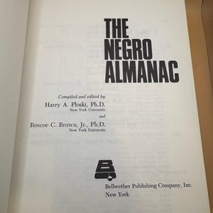 The Negro Almanac Ploski & Brown 1st Ed 1971 African American History image 3