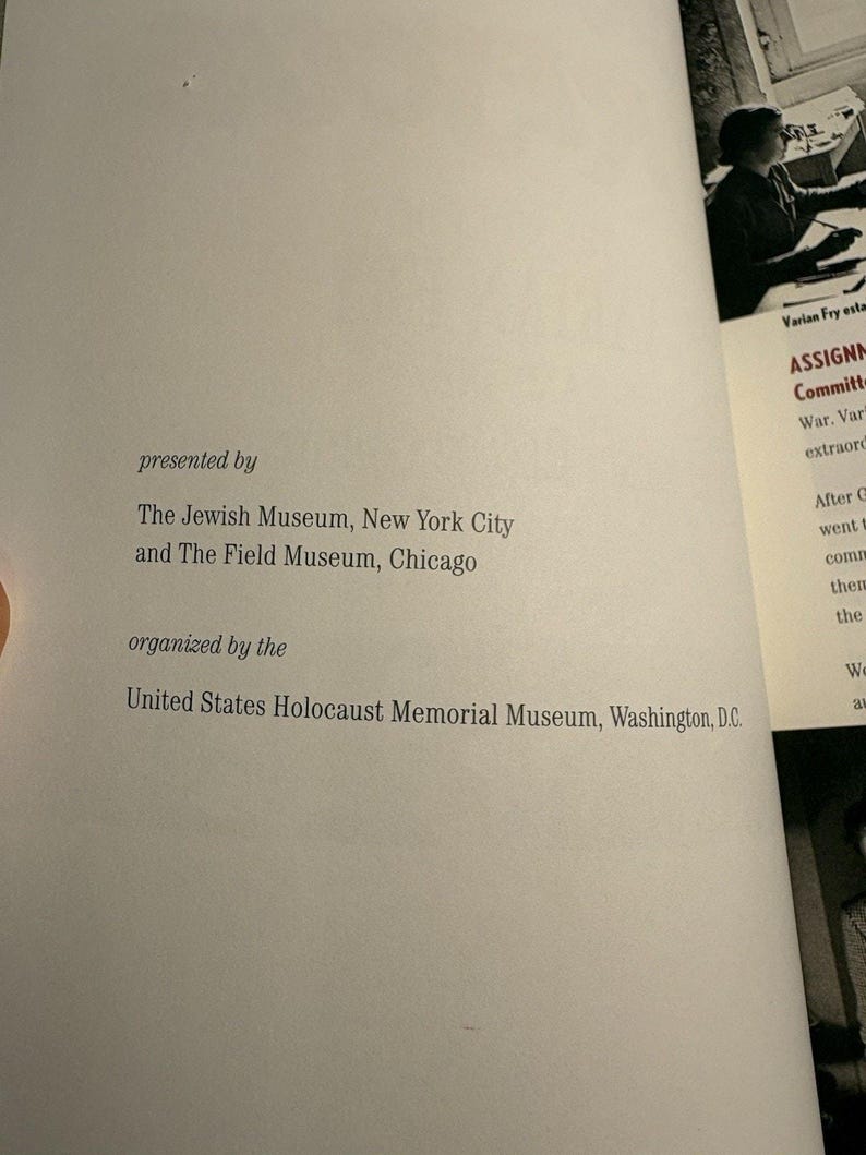 Assignment Rescue Varian Fry Exhibition Catalogue 1997 Holocaust Museum ...