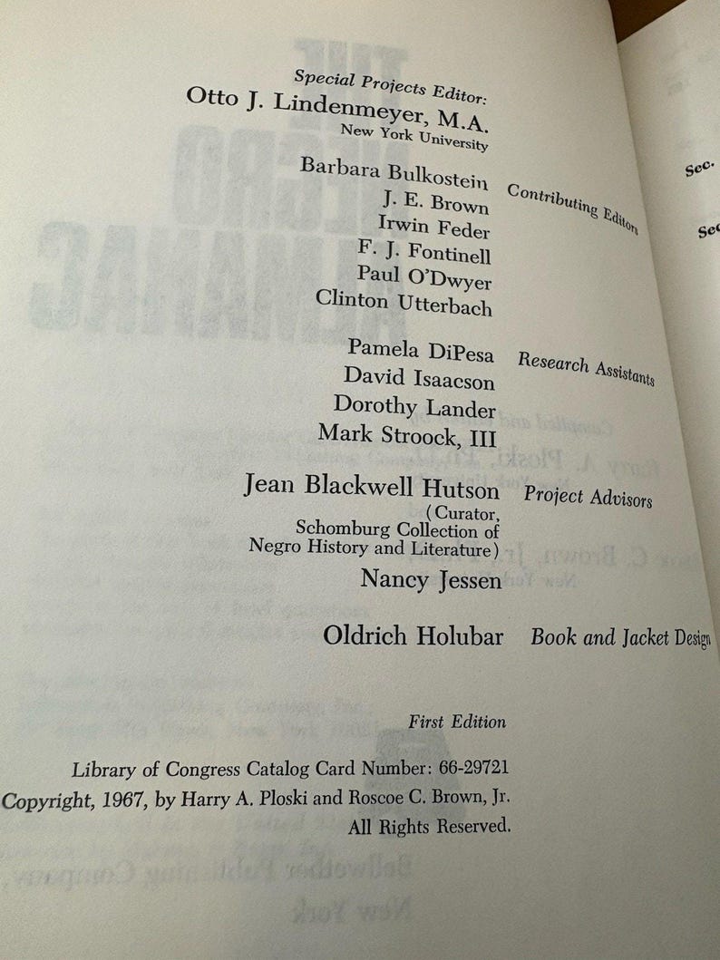 The Negro Almanac Ploski & Brown 1st Ed 1971 African American History image 4