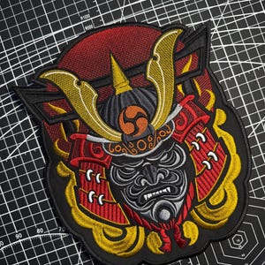 Japanischer Samurai Ronin Krieger Gestickter Aufnäher im japanischen Stil, Rückenaufnäher, Aufnäher für die Kampfjacke, Benutzerdefinierter Weste Aufnäher