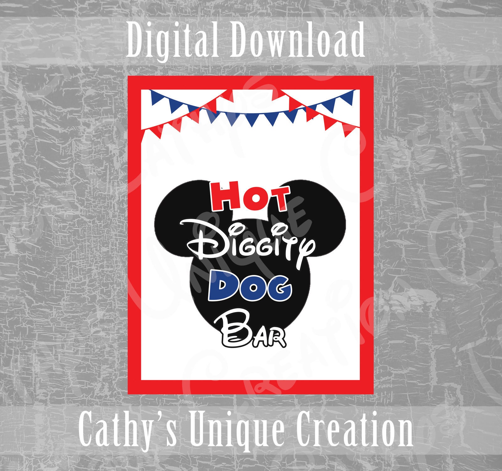 Hot Diggity Dog Bar Sign Mickey Mouse Clubhouse Disney | Etsy