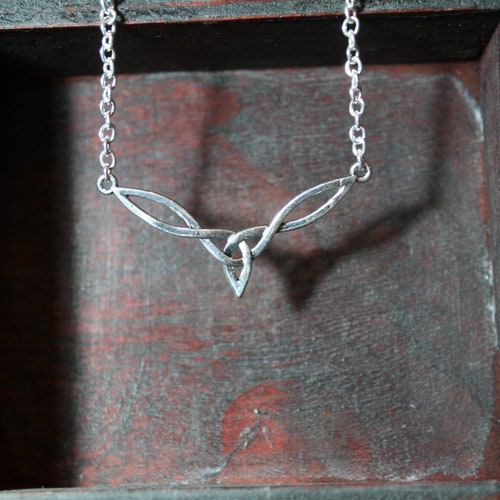 Silver Celtic Knot Choker Celtic Necklace Jewellery Etsy