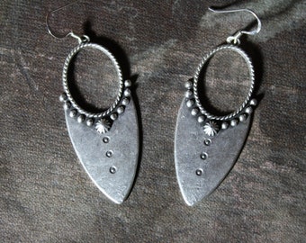 tribal arrow deco earrings, boho tribal jewellery