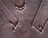 zodiac constellation choker necklace with rhinstone stars, bithday gift, bridesmaid gift