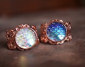 mermaid dragon scale filigree ring, silver, rose gold or bronze, steampunk, fantasy