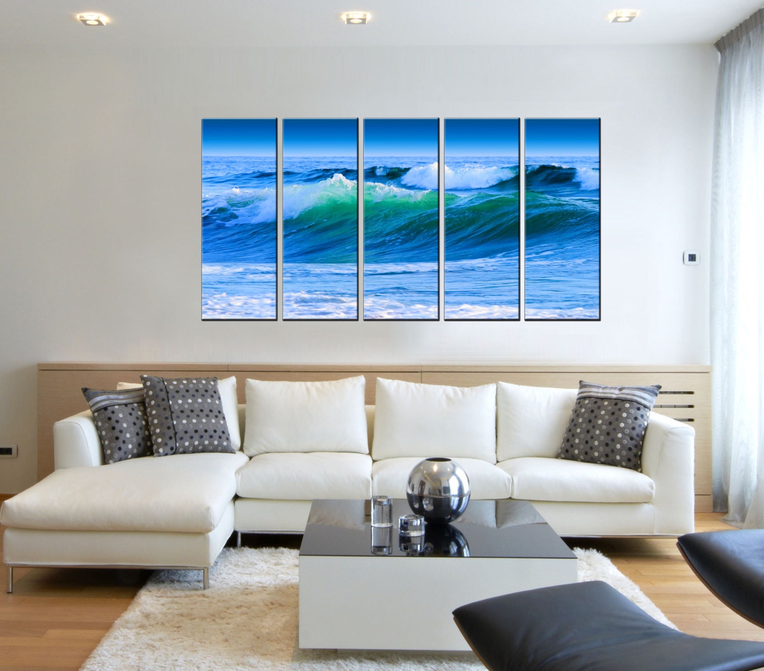 5 Piece Large Horizontal Canvas Wall Art Décor Set Split nyc Etsy