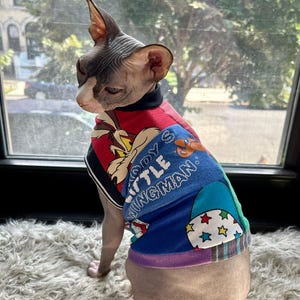 Daddy&#39;s little wingman sphynx shirt, sphynx cat clothes, cat clothes, sphynx sweater, sphynx clothes, hairless cat clothes, cat dad