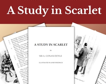 A Study in Scarlet (Sherlock Holmes) Illustrated Typeset PDF – Compact Edition (includes Bookbinding Checklist)