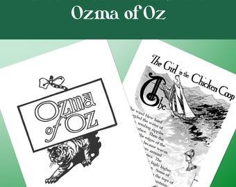 Ozma of Oz – Printable Bookbinding Textblock, PDF Download, Pocket-Sized Edition (Includes Bookbinding Checklist)