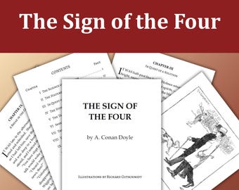 The Sign of the Four (Sherlock Holmes) Illustrated Typeset PDF | Compact Edition (includes Bookbinding Checklist)