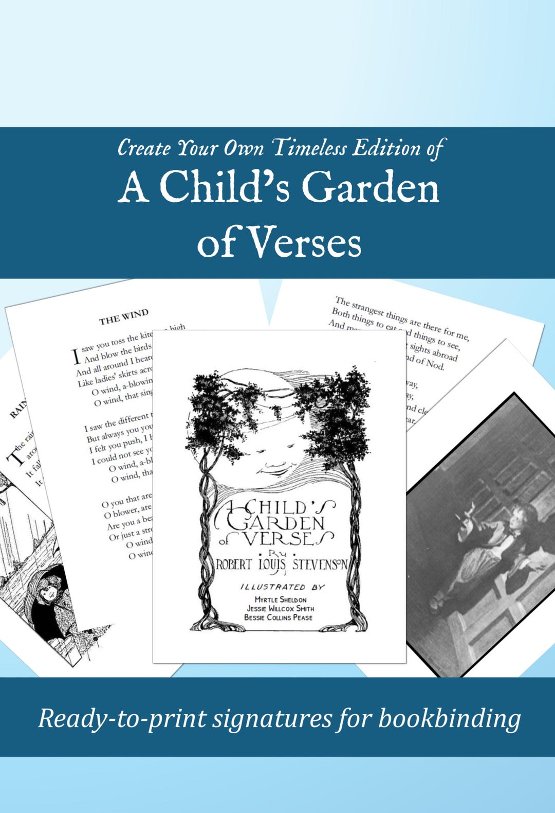 Typesetting Scriptures A Child's Garden of Verses – Printable Bookbinding Typeset, PDF ...