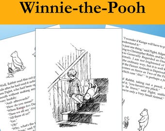 Winnie-the-Pooh – Printable Bookbinding Textblock, PDF Download, Pocket-Sized Edition (Includes Bookbinding Checklist)