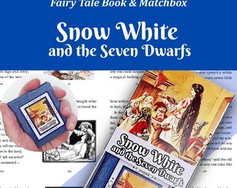 Snow White Miniature Book Kit & Matchbox Template Digital Download (with Bookbinding Checklist) | Little Library of Fairy Tales No. 2